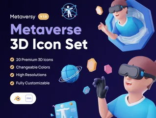 Métaversie Pack 3D Icon