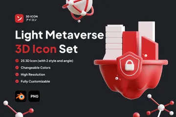 Metaverso Pacote de Icon 3D