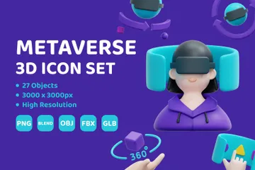 Metaverso Pacote de Icon 3D