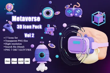 Metaverso Vol 2 Paquete de Icon 3D