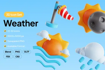 Météo 3D Icon Pack