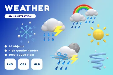 Météo #2 Pack 3D Icon