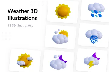 Météo Pack 3D Illustration