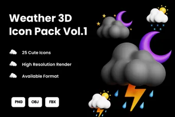 Pack Météo Vol.1 Pack 3D Icon
