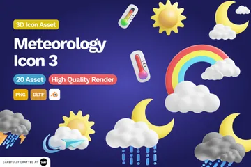 Meteorologie Band 3 3D Icon Pack