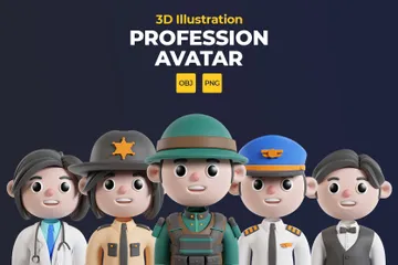 Avatar de métier Pack 3D Icon