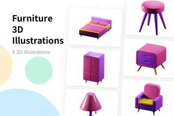 Meubles Pack 3D Illustration