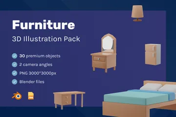 Meubles Pack 3D Illustration