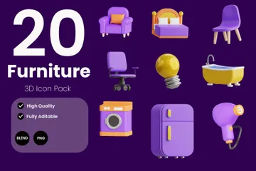 Meubles Pack 3D Icon