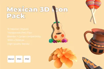 멕시코 인 3D Icon 팩