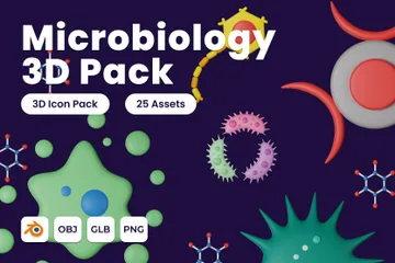 Microbiologia Pacote de Icon 3D