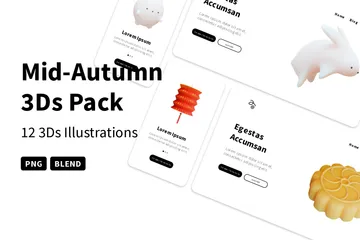 Mid Autumn 3D Icon Pack