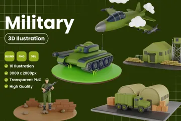 Militaire Pack 3D Illustration