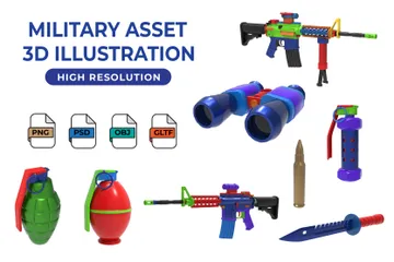 Militaire Pack 3D Icon