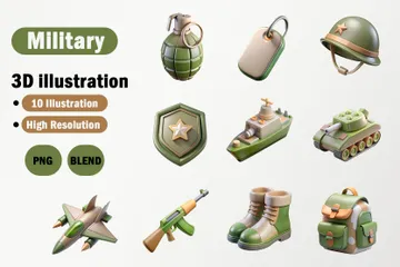 Militaire Pack 3D Icon