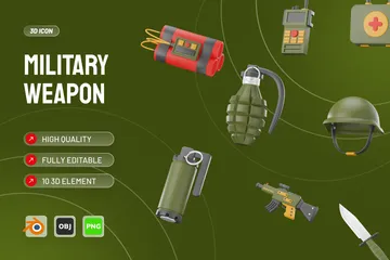 Militaire Pack 3D Icon