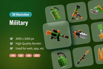 Militär 3D Icon Pack