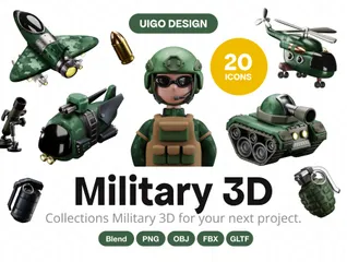 Militares Pacote de Icon 3D