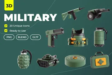 Militares Pacote de Icon 3D