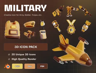 Militär 3D Icon Pack