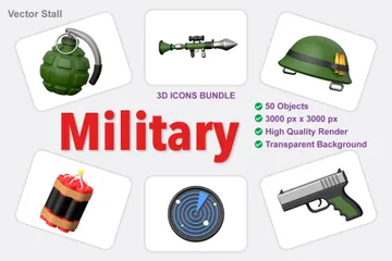 Militares Pacote de Icon 3D