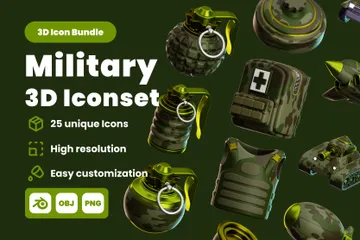 軍隊 3D Iconパック