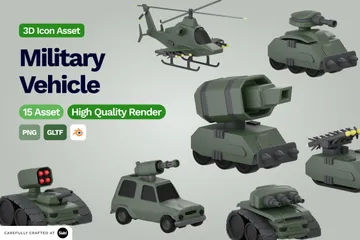 Military Vehicle 3D Icon Pack
