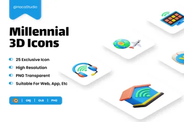 Millennial 3D Icon Pack