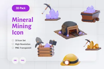 Mineral Mining 3D Icon Pack