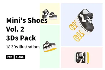 Les chaussures de Mini Vol 2 Pack 3D Icon