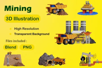 Mining 3D Illustration Pack