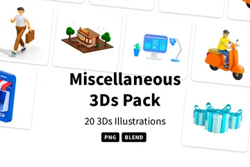 Miscellaneous 3D Illustration Pack