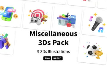 Miscellaneous 3D Illustration Pack