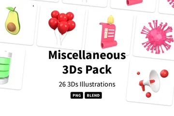 Miscellaneous 3D Icon Pack