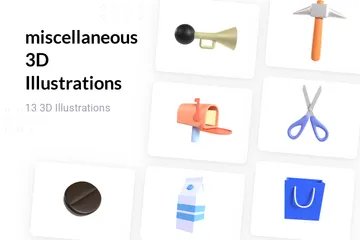 Miscellaneous 3D Illustration Pack