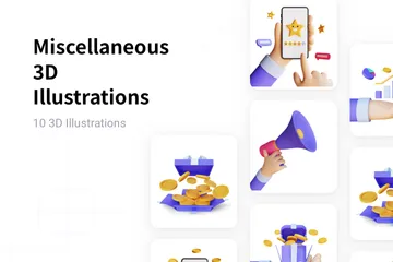 Miscellaneous 3D Illustration Pack