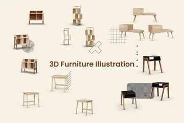 Möbel 3D Icon Pack