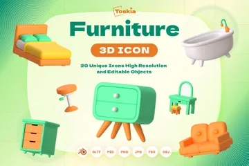 Möbel 3D Icon Pack
