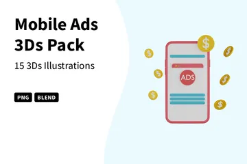 Mobile Ads 3D Icon Pack