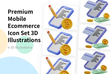 Mobile Ecommerce 3D Illustration Pack