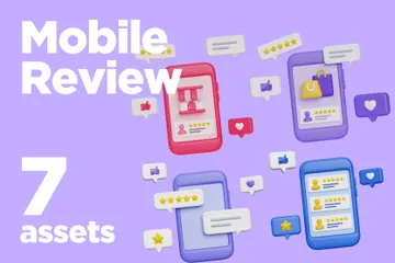 Mobile Review 3D Icon Pack