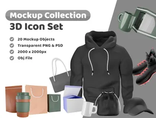 Mockup 3D Illustration Pack