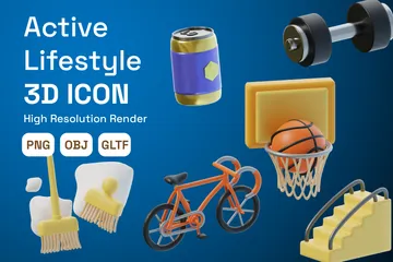 Mode de vie actif Pack 3D Icon