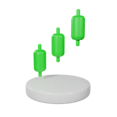 Modèle de graphique en chandelier Pack 3D Icon