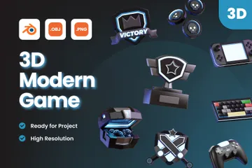 Modern Game 3D Icon Pack