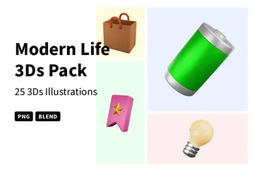 現代の生活 3D Iconパック