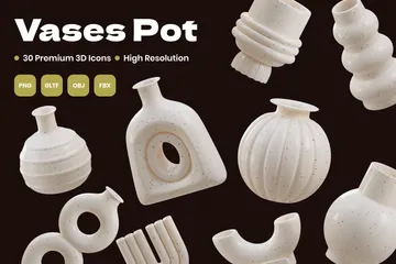 Modern Vases Pot 3D Icon Pack