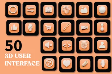 Moderne Benutzeroberfläche 3D Icon Pack