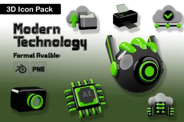 Moderne Technologie 3D Icon Pack