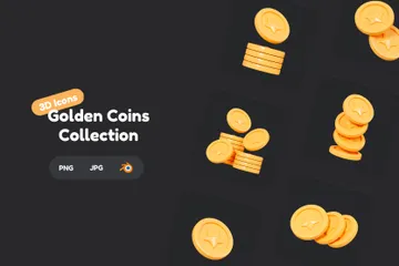 Moedas de Ouro 3D Icon 팩